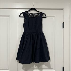 Anthropologie Moulinette Soeurs Women's Dark Navy Lace Sleeveless Dress Size 0‎